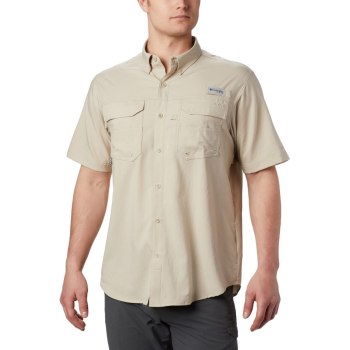 Columbia PFG Blood and Guts III Short Sleeve Woven, Camisa Kaki Para Hombre | 239180-HJB